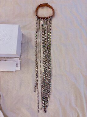 Maison Martin Margiela pour H&M Long Rhinestone Choker Collar Necklace
